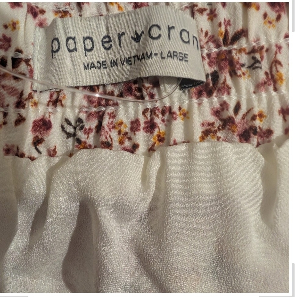 Pre-owned Paper Crane Cream and Brown Mini Skirt - Picture 6 of 6